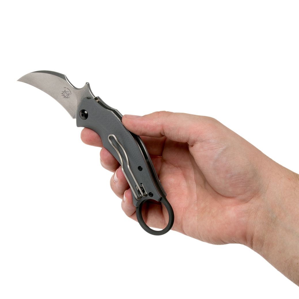 Складной нож Fox Black Bird, сталь N690, рукоять стеклотекстолит G-10, серый от Ножиков