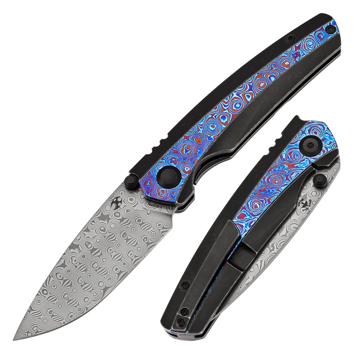 

Складной нож Kansept Raven, сталь дамаск, рукоять титан