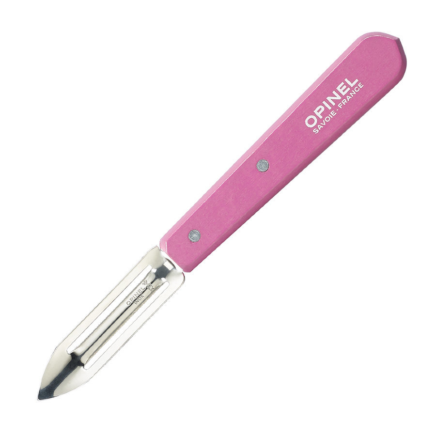 Нож для чистки овощей Opinel №115, деревянная рукоять, блистер, нержавеющая сталь, розовый