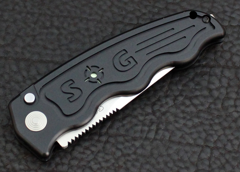 Складной автоматический нож SOG-TAC ST01, сталь Aus 8, рукоять алюминий - фото 2