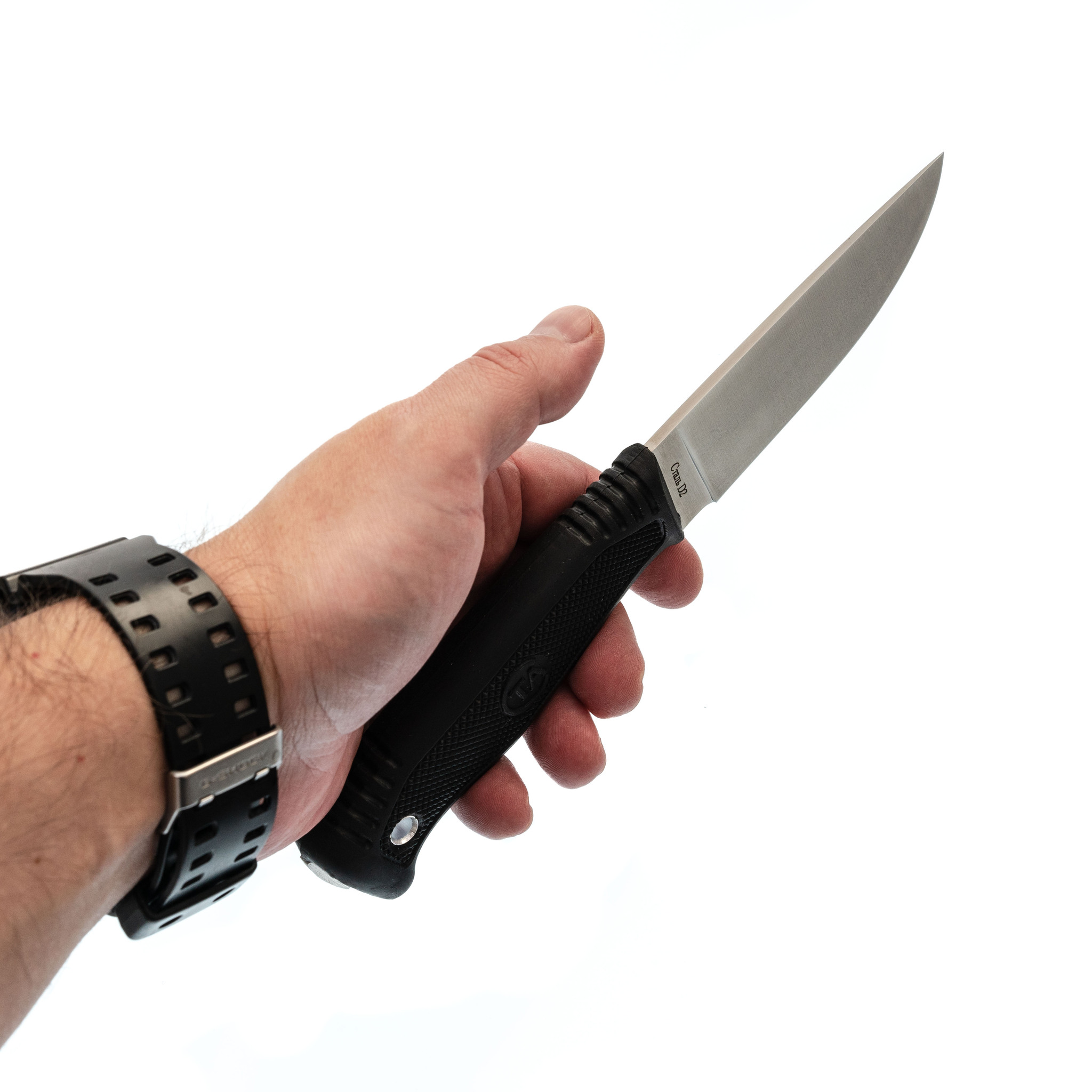 фото Нож пласт-2т, сталь d2, рукоять резина титов и солдатова
