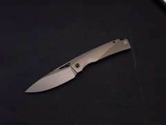 Фото Складной нож TuoTown Themis Stonewash, сталь T14N, рукоять Grey Ti