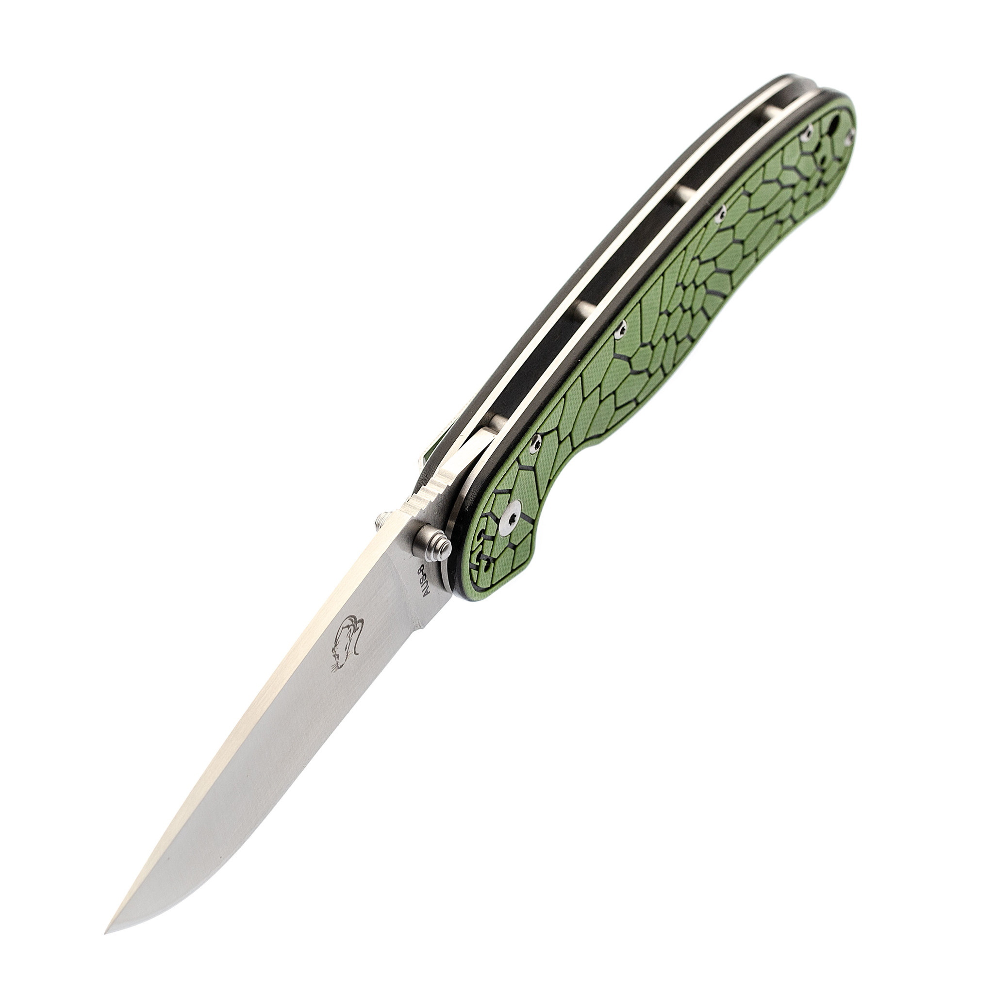 Складной нож Крыса 2, сталь AUS-8, зеленая G10 - фото 2