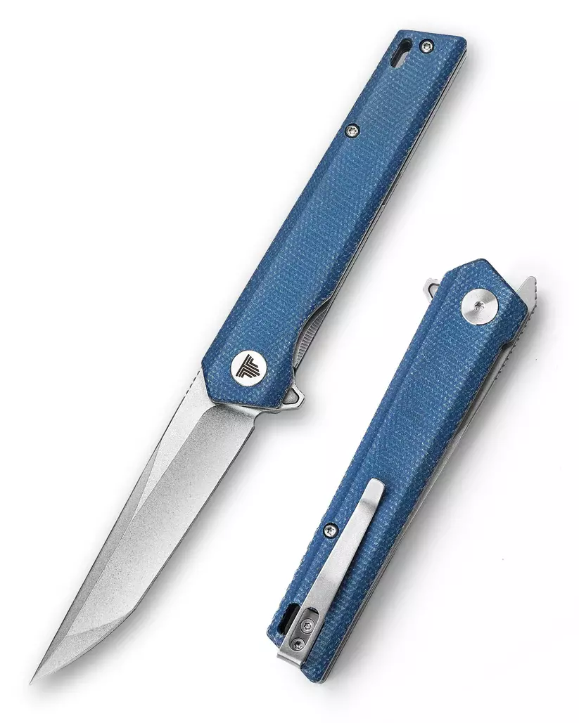 Складной нож Trivisa Equ-04L, сталь 10Cr15CoMoV, рукоять микарта, синий