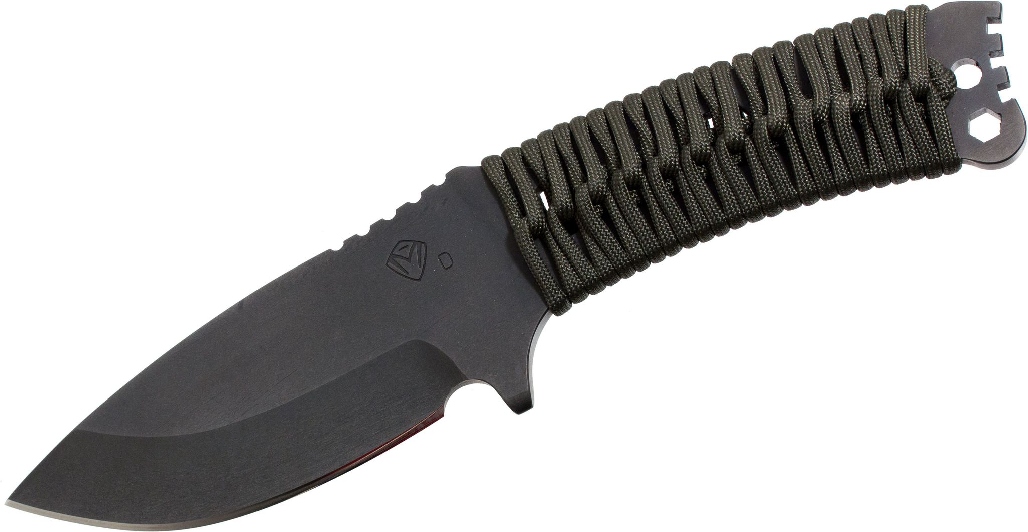 Тактический нож NAV-T, Matte Black Oxide D2 Steel, OD Green Handle - фото 3