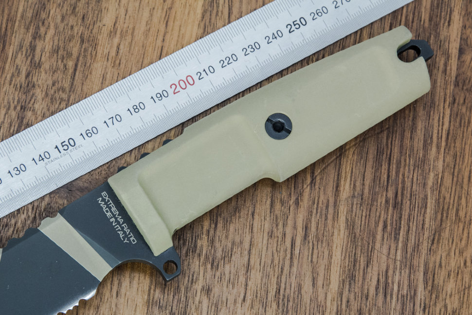 Нож с фиксированным клинком Extrema Ratio Task Desert Warfare 1/3 Serrated, сталь Bhler N690, рукоять прорезиненный форпрен - фото 3