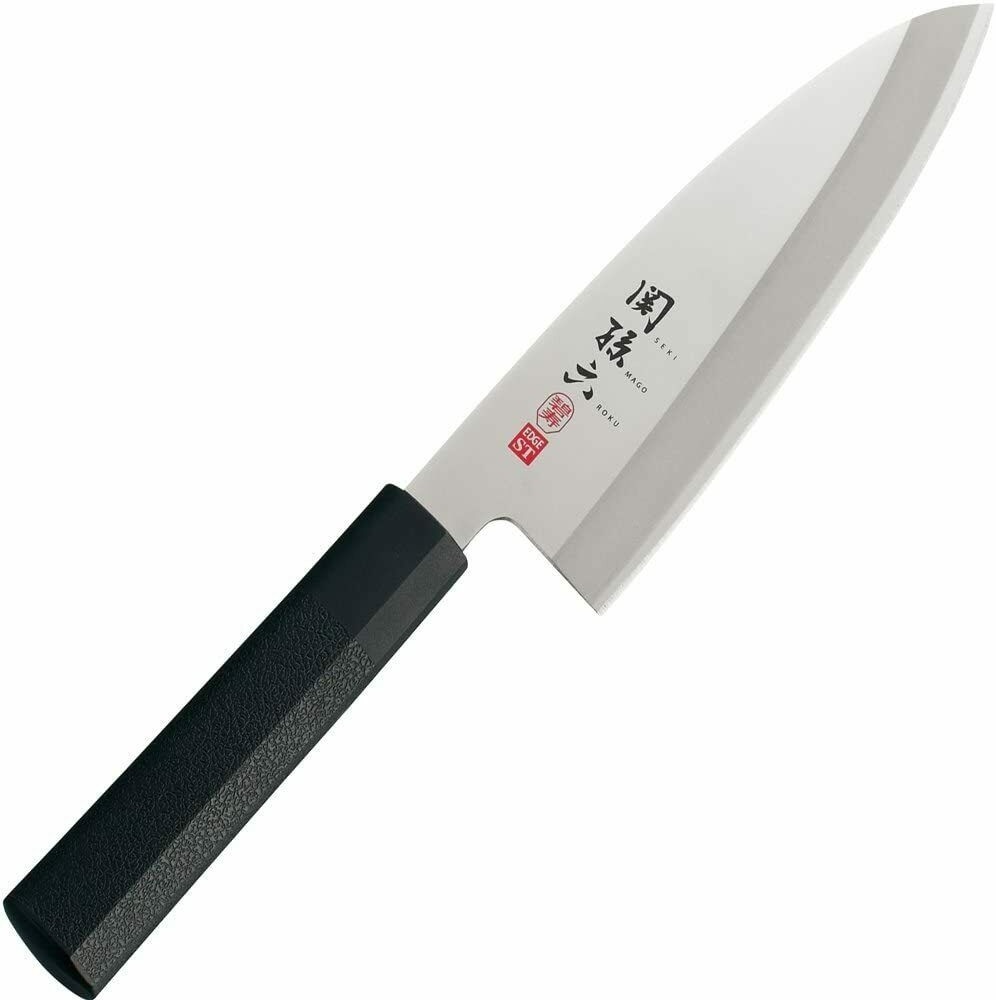 Кухонный нож Деба Seki Magoroku EdgeST 165 мм, нержавеющая сталь, ABS-Пластик
