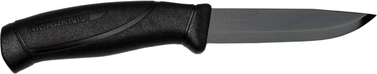 фото Нож с фиксированным лезвием morakniv companion tactical blackblade, сталь sandvik 12с27, рукоять эластомер