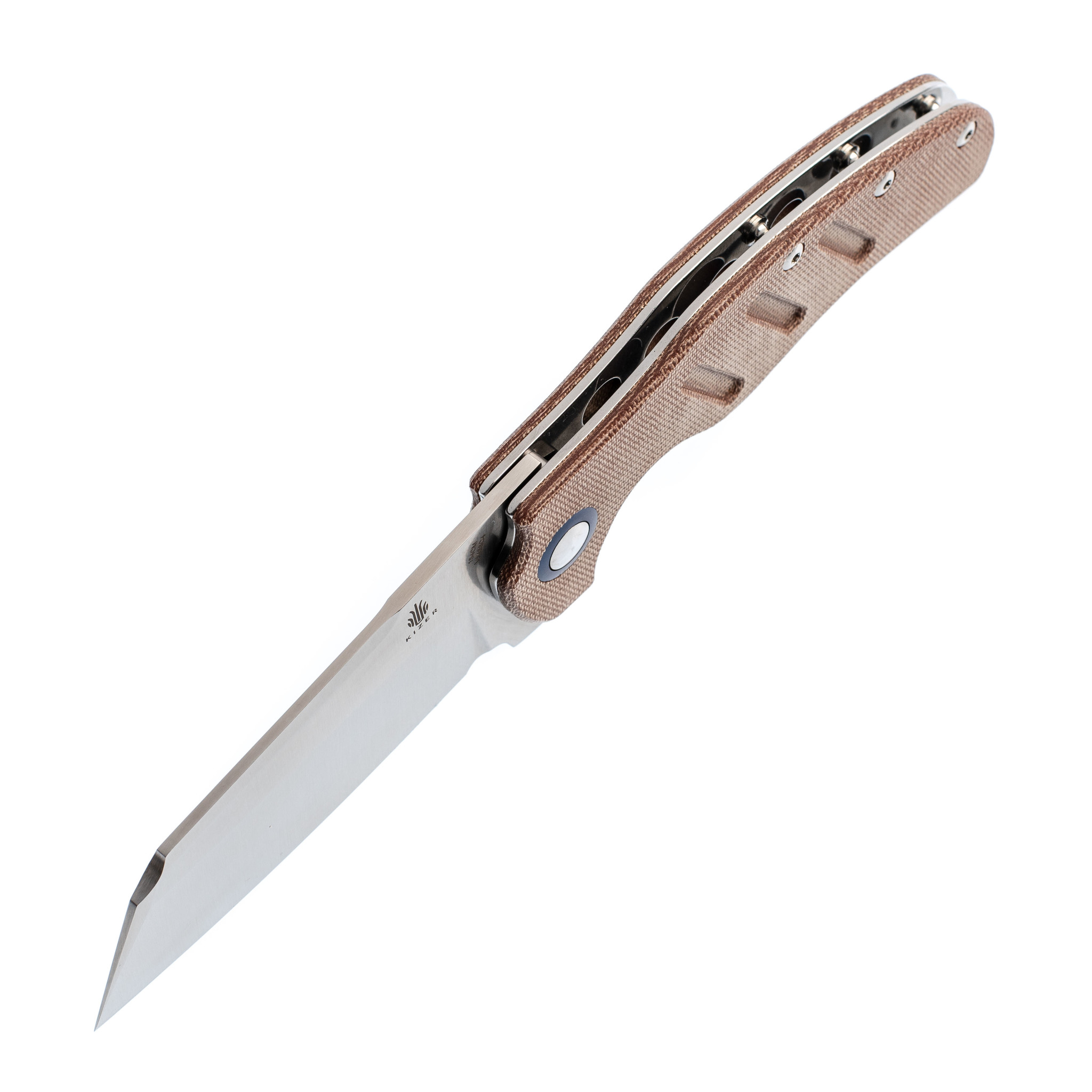 Складной нож Kizer C01C XL, сталь 154CM, рукоять Brown Micarta от Ножиков