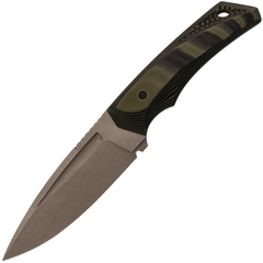 Фото Нож Pocket Wolf Большой Тактик с долом, сталь VG-10, рукоять G10, черно-зеленый