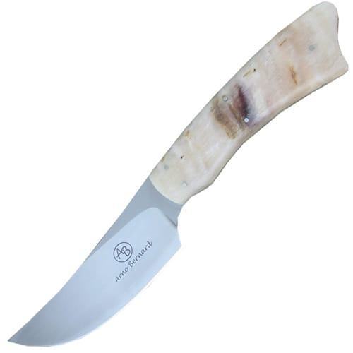 Нож с фиксированным клинком Arno Bernard Springbok, сталь N690, рукоять рог барана