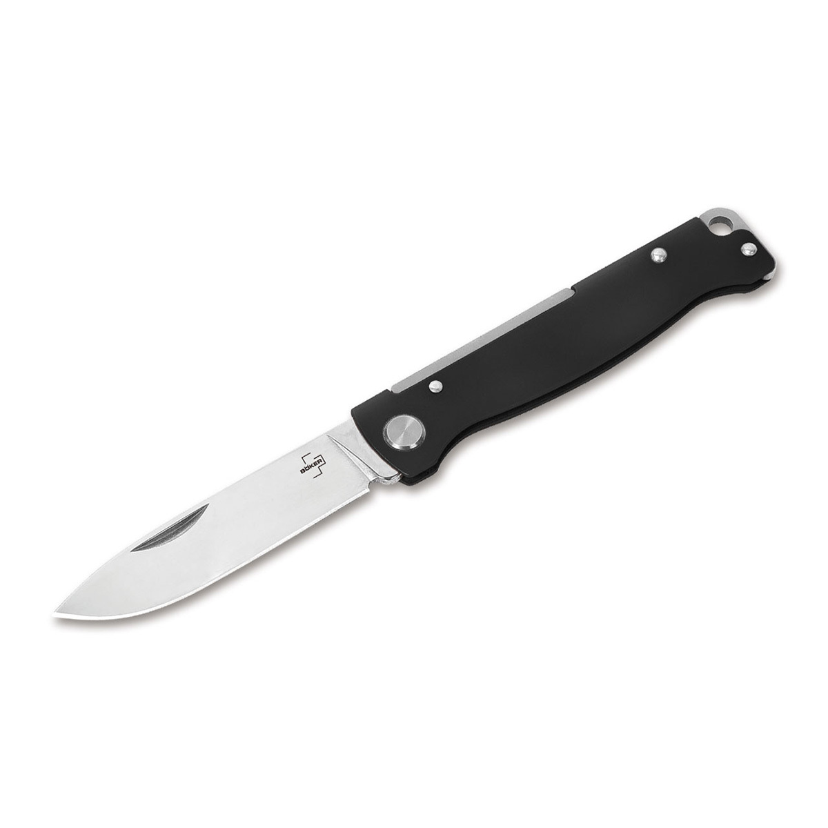 Складной нож Boker Atlas Black, сталь 12С27, рукоять сталь - фото 1