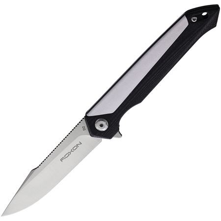 Складной нож Roxon K3, сталь D2, рукоять G10/кожа, белый