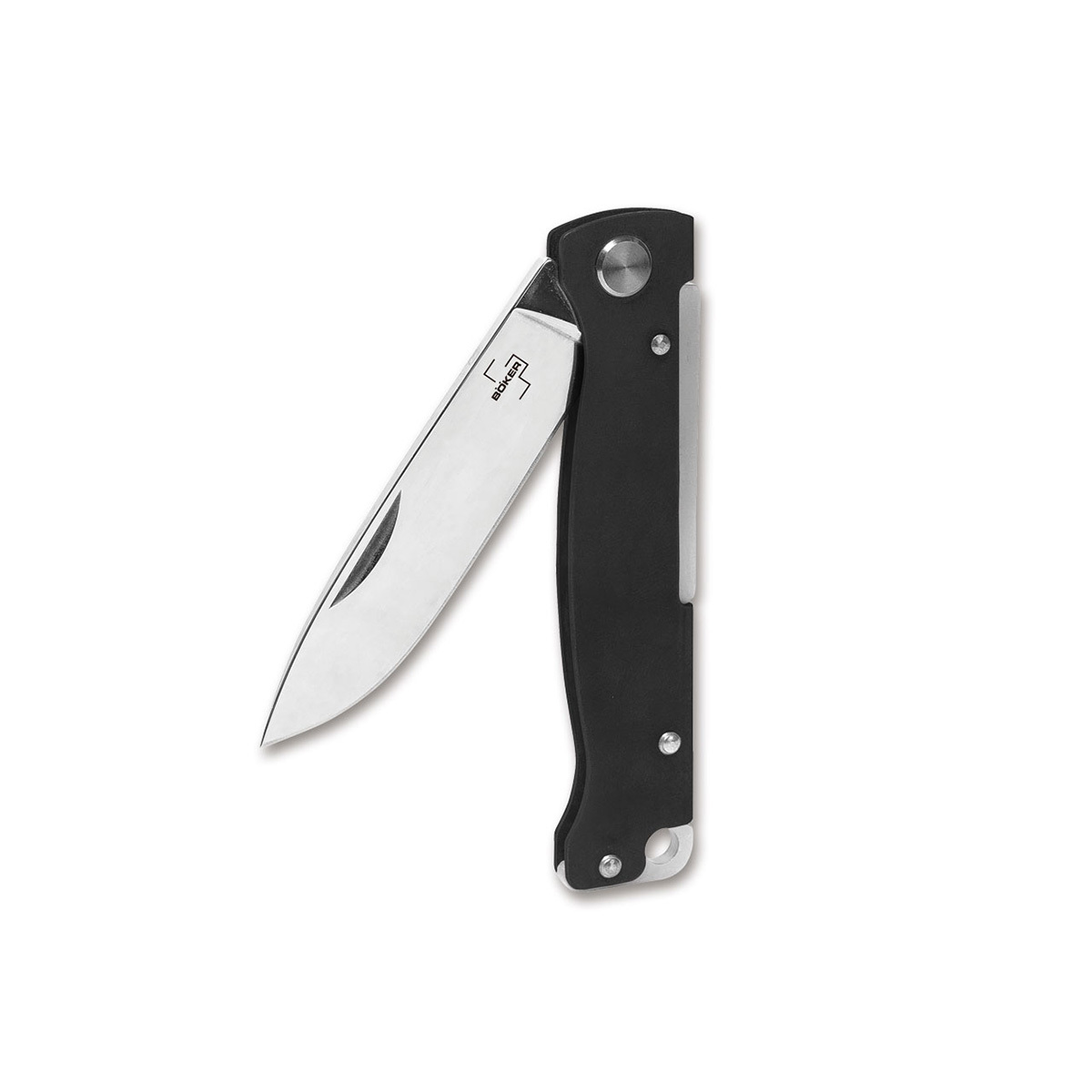 фото Складной нож boker atlas black, сталь 12с27, рукоять сталь