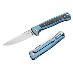 Фото Складной нож LionSteel Skinny Titanium, сталь MagnaCut, рукоять титан, голубой