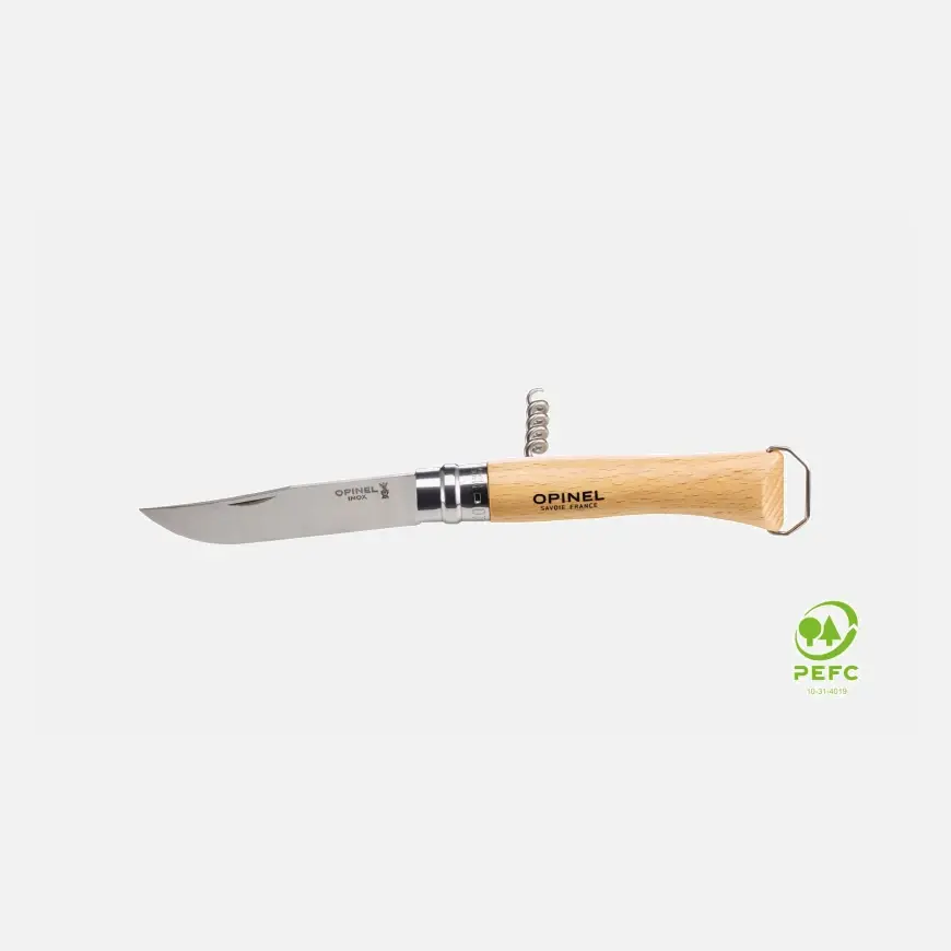 

Нож складной Opinel №10 со штопором, сталь Sandvik 12C27, рукоять бук