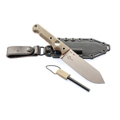 Фото Нож White River FIRECRAFT 5 StoneWash, сталь CPM S35VN, рукоять серо-зеленая микарта, чехол Kydex