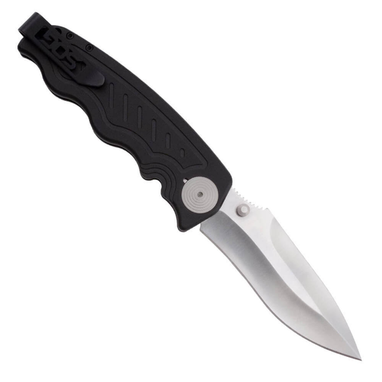 Складной нож Zoom - SOG ZM1011, сталь лезвия AUS-8 Satin Polished, рукоять алюминий, чёрный - фото 3