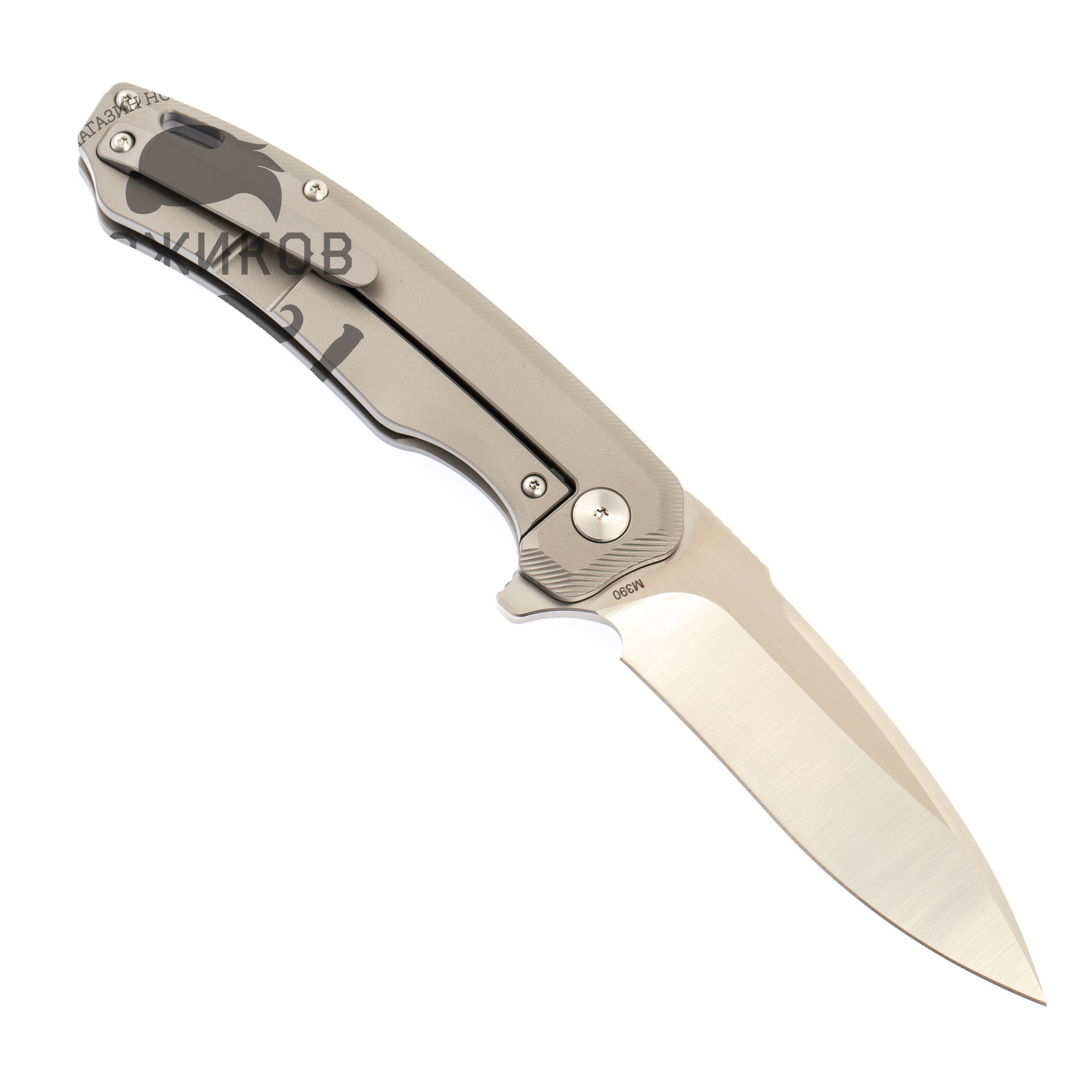 Складной нож II Woodpecker, M390, титан - фото 4