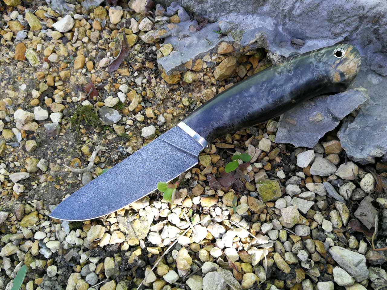 Нож Охотник, сталь ХВ5, карельская береза - фото 6