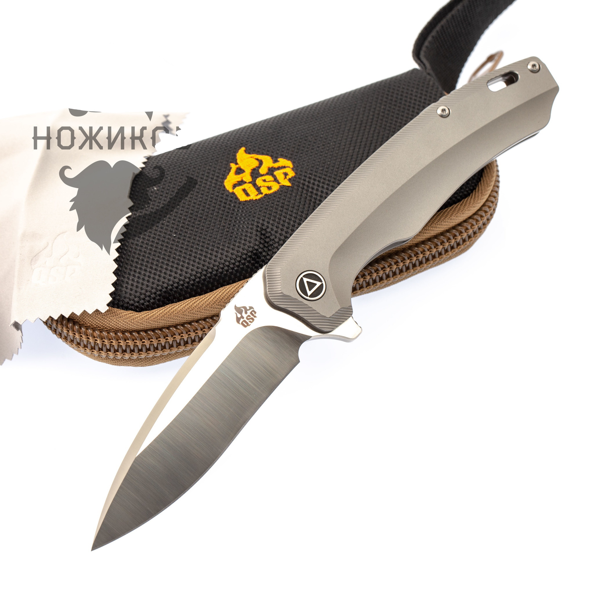 Складной нож II Woodpecker, M390, титан - фото 9