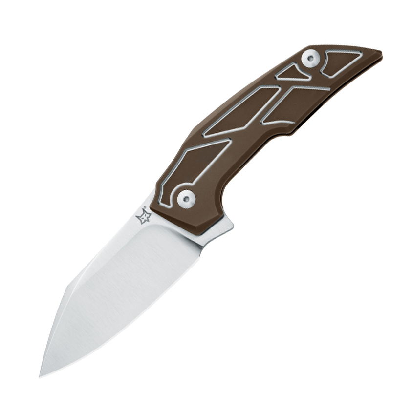 Складной нож Fox Phoenix, сталь M390, рукоять титановый сплав 6Al4V, коричневый