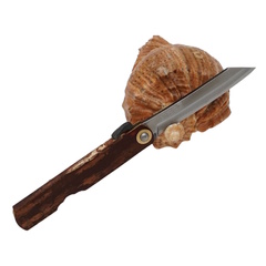 Фото Складной нож Nagao Higonokami Kabazaiku, 80мм, сталь Aogami Migaki, рукоять латунь, Cherry blossom style