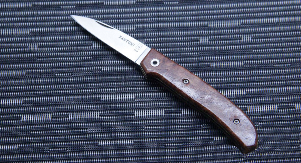 Нож складной Massimo Fantoni Design-2,Dweller, FAN/DWELLER/SnW, сталь 19C27, рукоять Snake Wood
