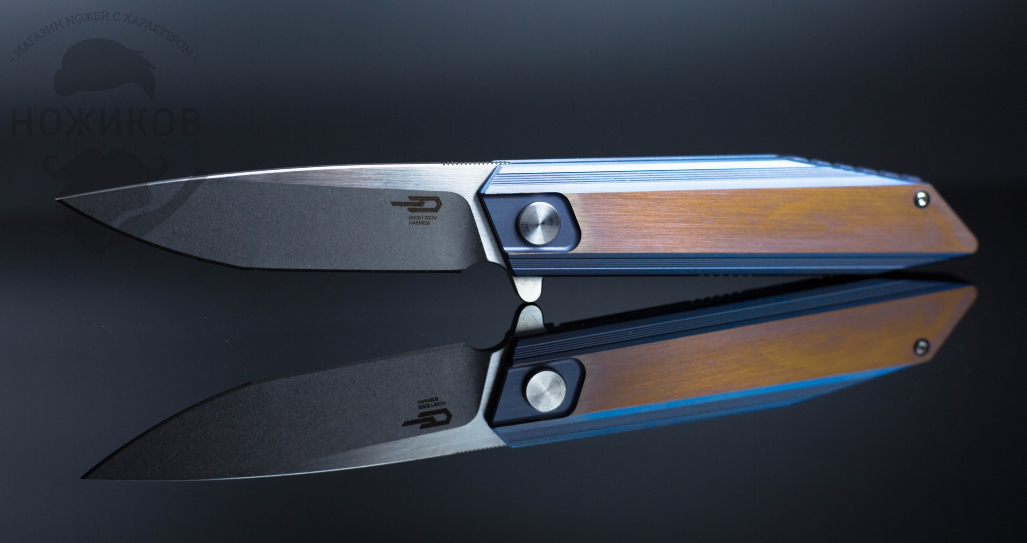 Складной нож Bestech Knives Shogun BT1701D, сталь CPM-S35VN, рукоять титан - фото 2