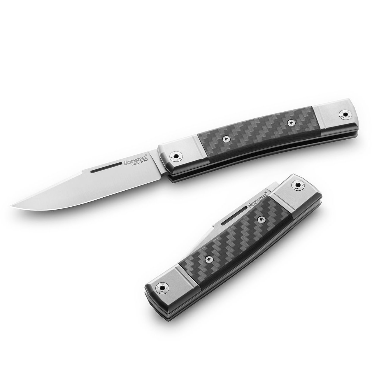 Складной нож LionSteel BestMan Clip, сталь M390, рукоять Carbon fibre - фото 2