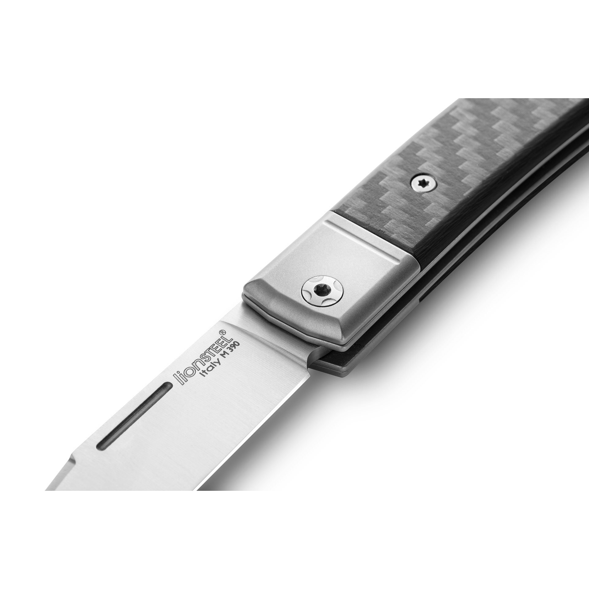 Складной нож LionSteel BestMan Clip, сталь M390, рукоять Carbon fibre - фото 3