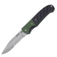 Фото Полуавтоматический складной нож Ignitor Veff Serrations™, CRKT 6855, сталь 8Cr14MoV Satin Combo Edge, рукоять стеклотекстолит G10
