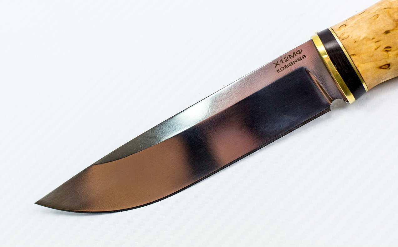 Нож Урал Х12МФ, карельская берёза - фото 3