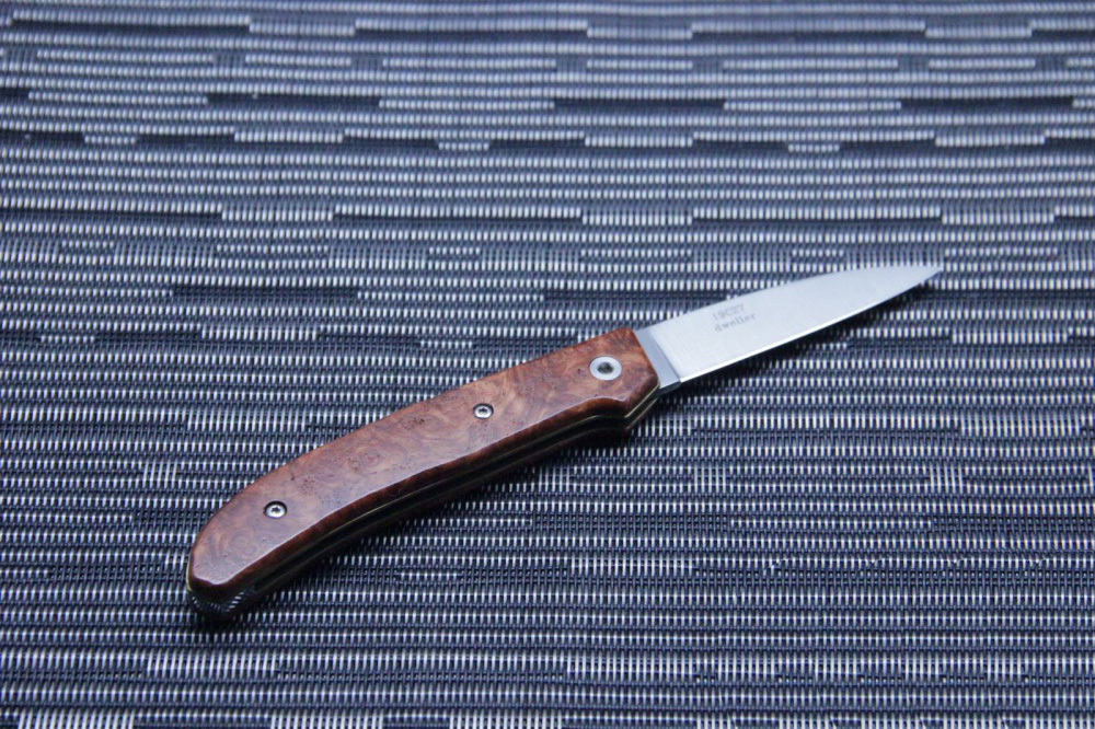 Нож складной Massimo Fantoni Design-2,Dweller, FAN/DWELLER/SnW, сталь 19C27, рукоять Snake Wood от Ножиков
