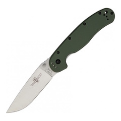 Фото Нож складной Ontario RAT-1, сталь Aus-8, Satin, рукоять термопластик GRN, olive