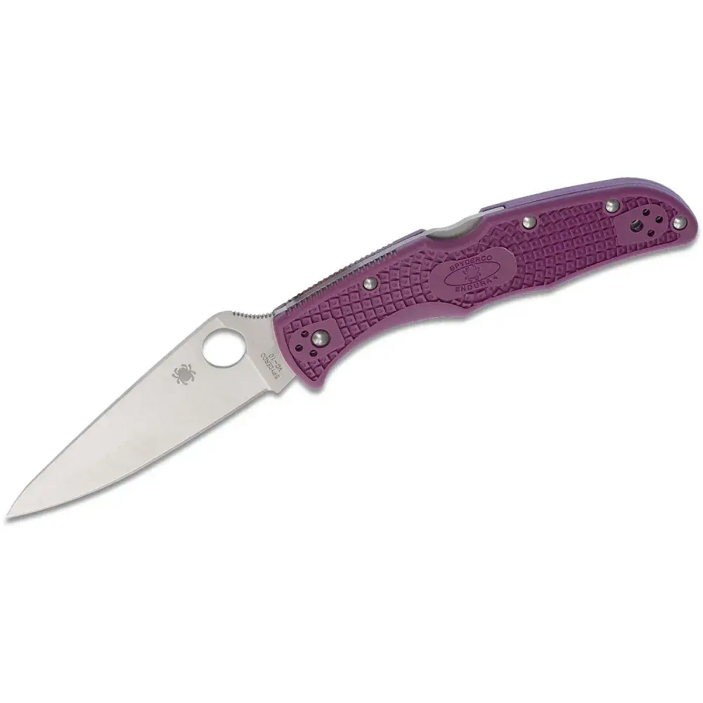 Складной нож Spyderco Endura 4 Purple , сталь VG-10, рукоять FRN фиолетовая