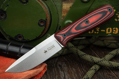 Фото Туристический нож Kizlyar Supreme Colada SW, сталь СPM-S35VN, рукоять G10, красный