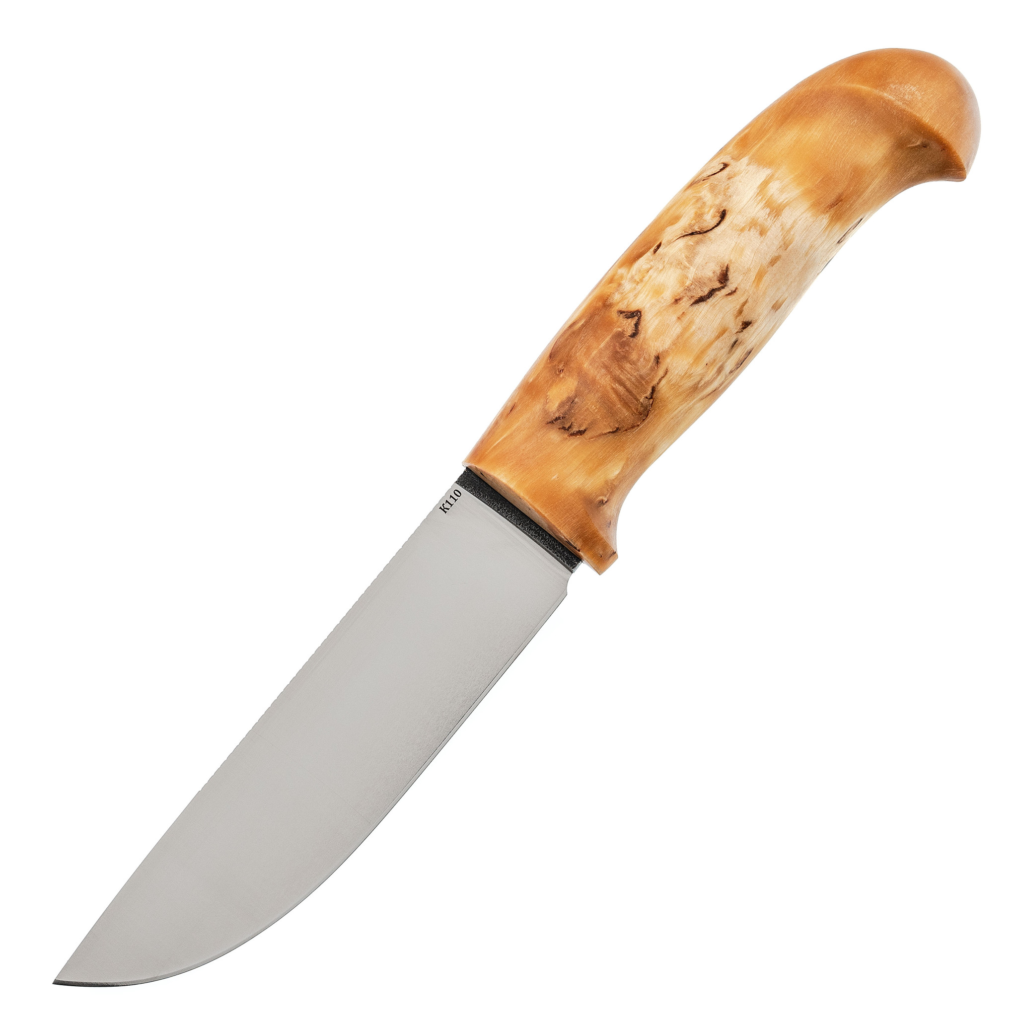 Нож Шмель, сталь K110, рукоять карельская береза