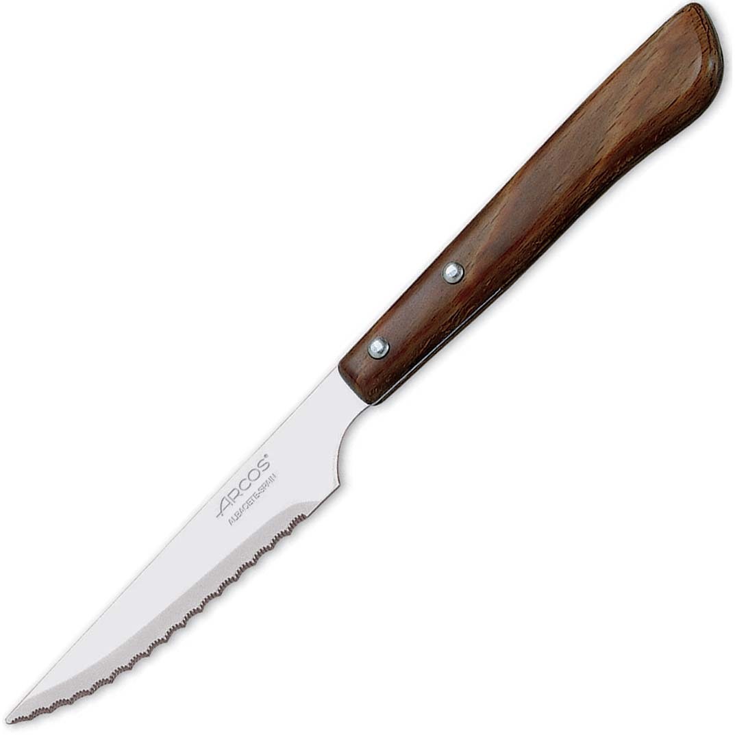 Нож столовый для стейка 110 мм, рукоять прессованное дерево