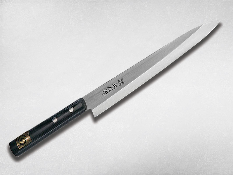 Нож кухонный Янагиба 270 мм, Masahiro, 10614, сталь Molybdenum Vanadium, стабилизированная древесина, чёрный