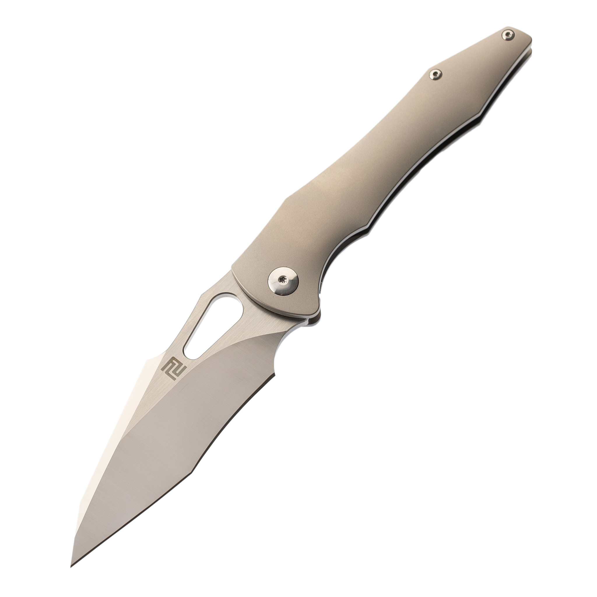 Складной нож Artisan Great White, сталь S35VN, Titanium