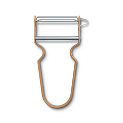 Фото Овощечистка Victorinox REX Peeler, нержавеющая сталь, рукоять алюминий, коричневая