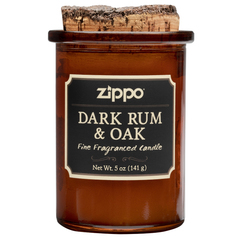 Фото Ароматизированная свеча ZIPPO Dark Rum & Oak, воск/хлопок/кора древесины/стекло, 70x100 мм