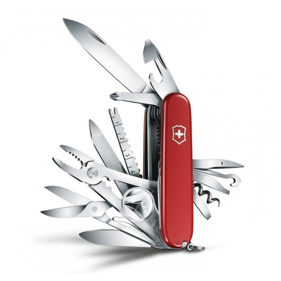 фото Нож перочинный victorinox swisschamp, сталь x55crmo14, рукоять cellidor®, красный, блистер
