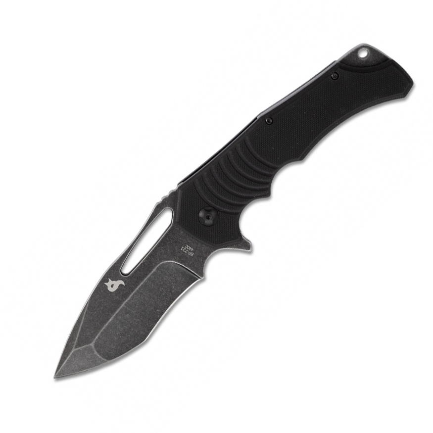 фото Складной нож fox hugin, сталь 440c, рукоять стеклотекстолит g-10, чёрный