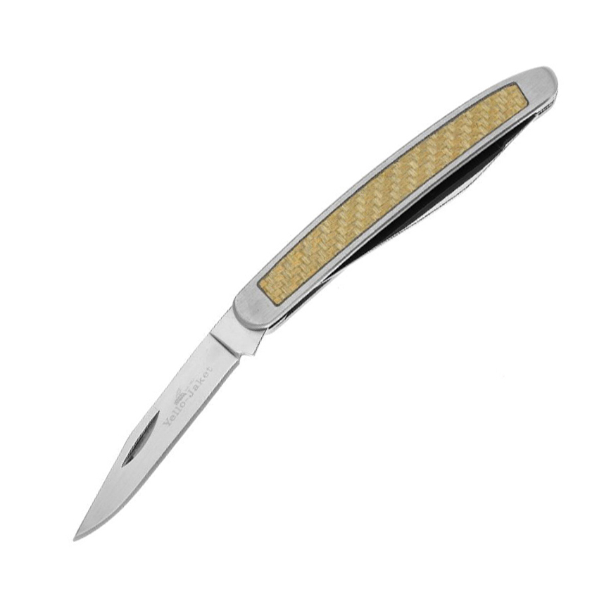 Складной нож Camillus Yello-Jaket 2 Blade Muskrat, сталь AUS-8, рукоять нержавеющая сталь, Carbon Fiber
