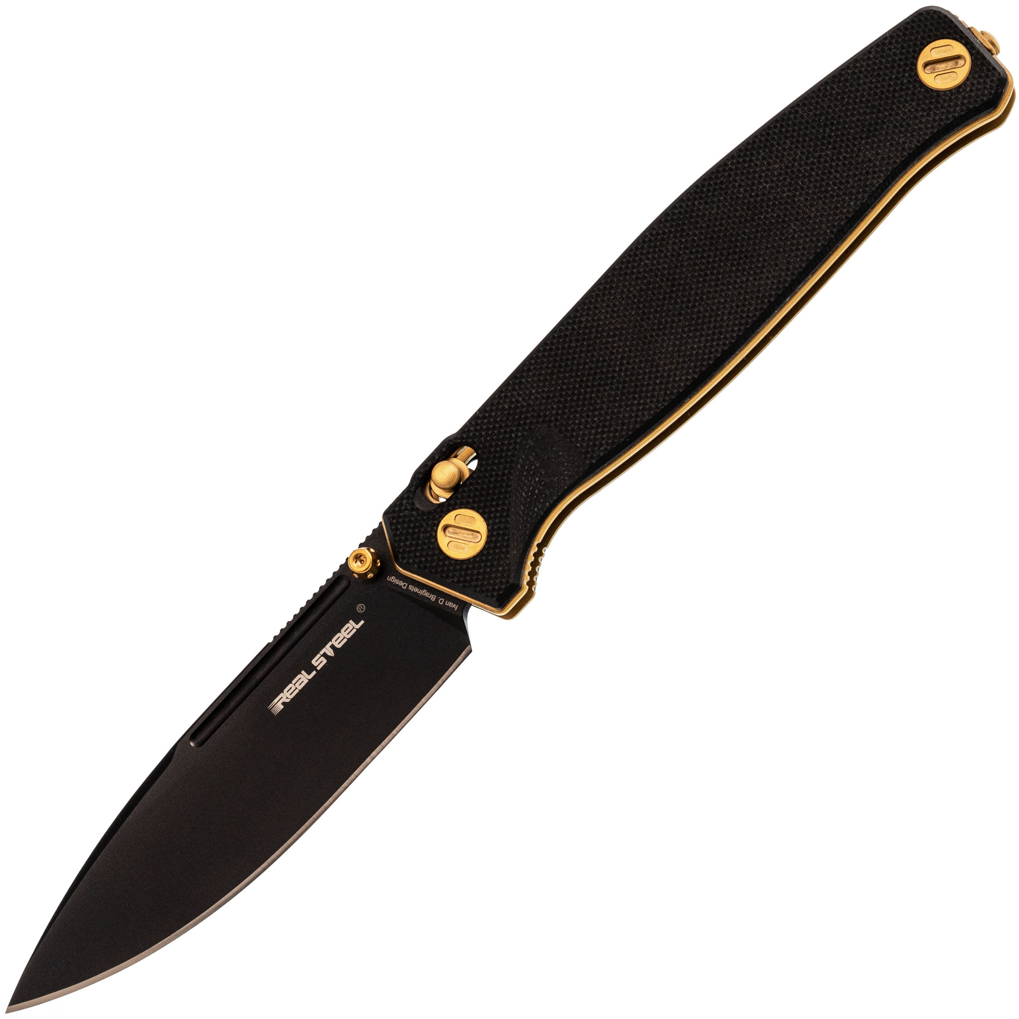 Складной нож Realsteel 7652BG Huginn black, сталь VG-10, рукоять G10