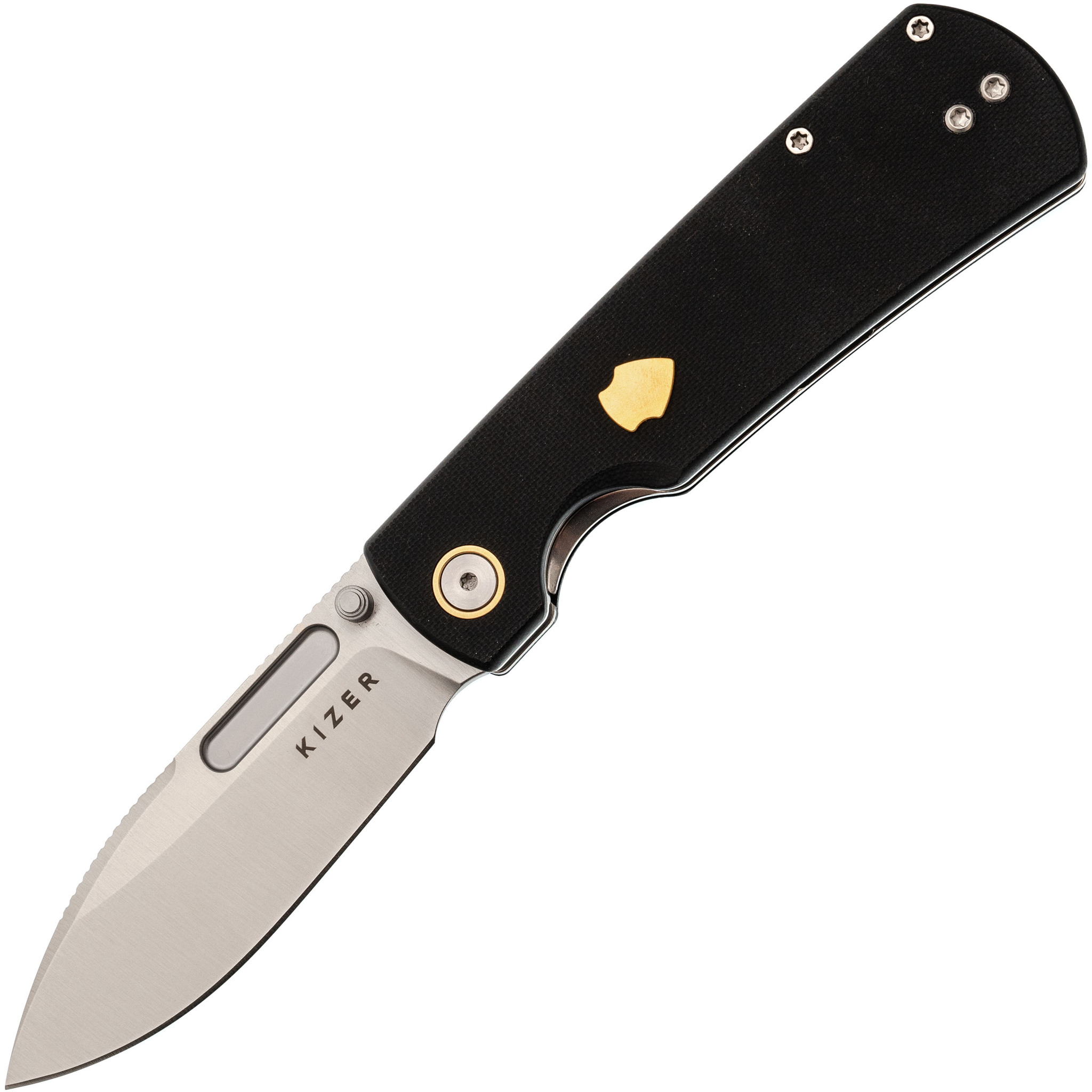 

Складной нож Kizer Retro satin сталь Nitro-V, рукоять Black G10