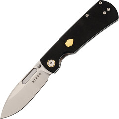 Фото Складной нож Kizer Retro satin сталь Nitro-V, рукоять Black G10