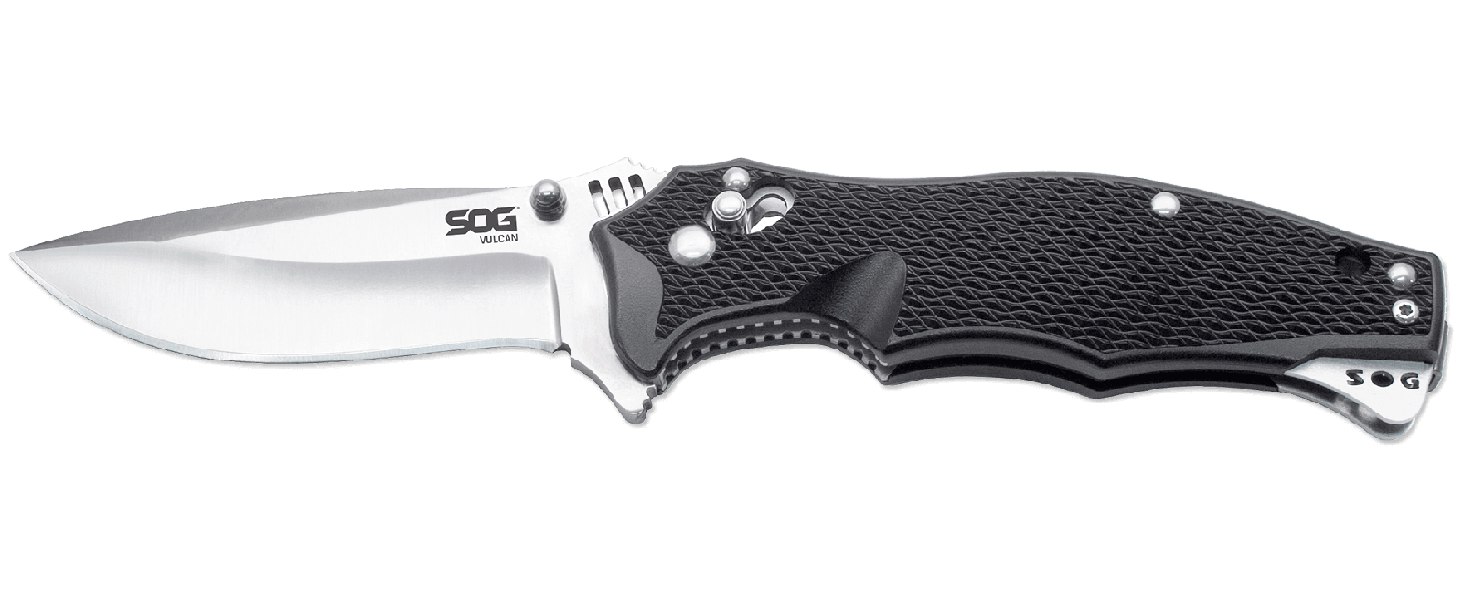 Складной нож Vulcan - SOG VL-01, сталь VG-10 Satin, рукоять термопластик GRN, чёрный